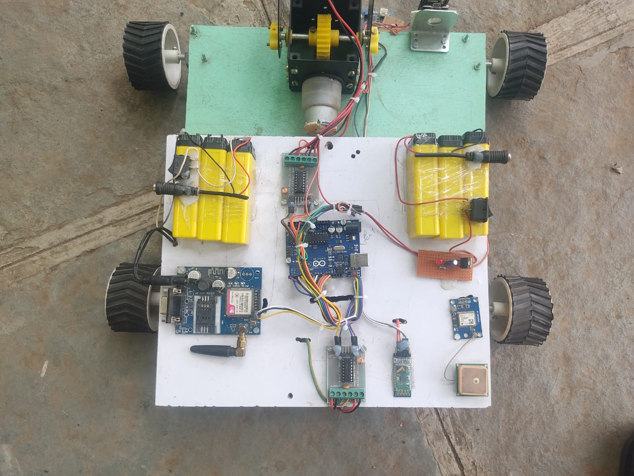 Four Wheel Robot Vehicle Prototype