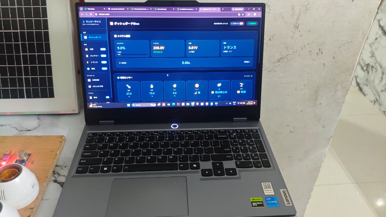 IoT Control Dashboard Laptop
